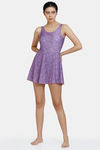 Zelocity Padded Slip-On Swimdress - Chinese Violet — thumbnail 4